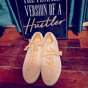 Faux fur  sneakers never worn